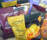 chips de patate douce, carotte, celeri, betterave